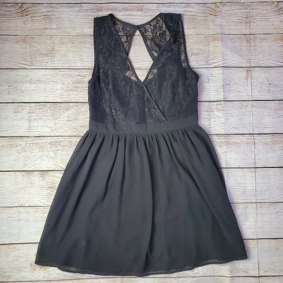 LBD with Lace Top and Open Back - Picture 1 of 10